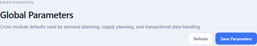 Save Parameters at the top of Global Parameters
