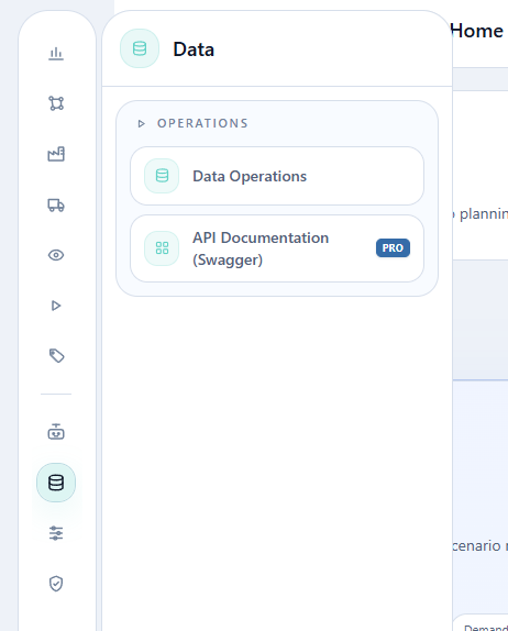 Acesso à área Data Operations